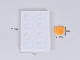 Molde silicona waxmelt mini gatito wafles